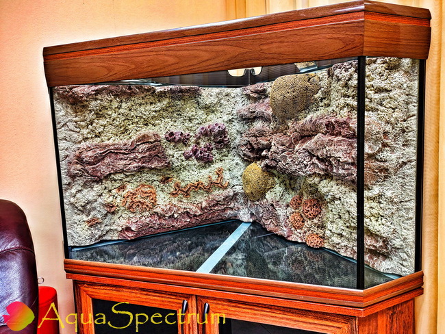 Аквариум Бриз с рельефным 3D фоном Red Sea